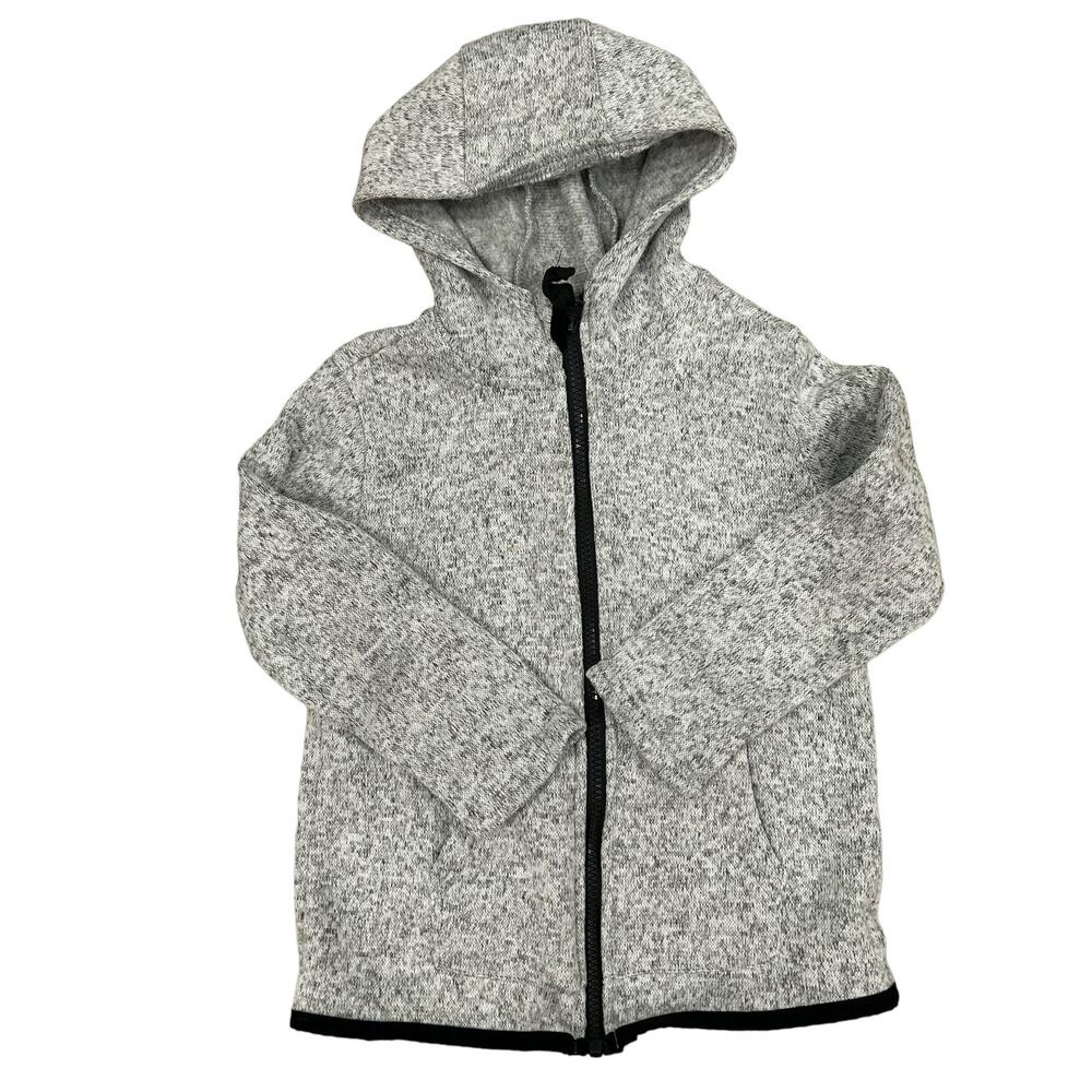 Copper Denim Grey Hooded Zip Fleece Sweater size 5